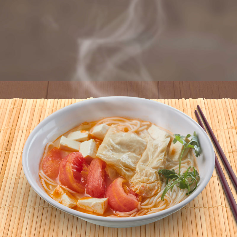 自選米線泡飯-鮮茄腐竹豆腐米線